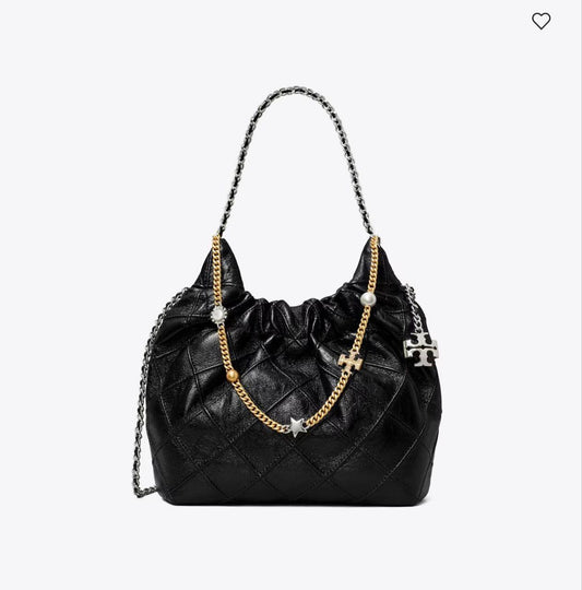 Fleming Distressed Leather Hobo Bag