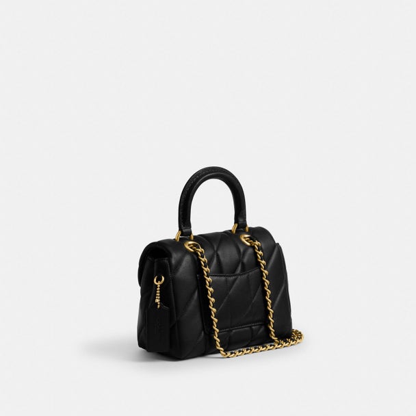 Coach Quilted Tabby 20 shoulder bag in brown nappa leather