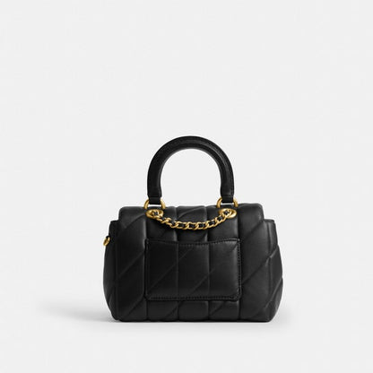 Coach Quilted Tabby 20 shoulder bag in brown nappa leather