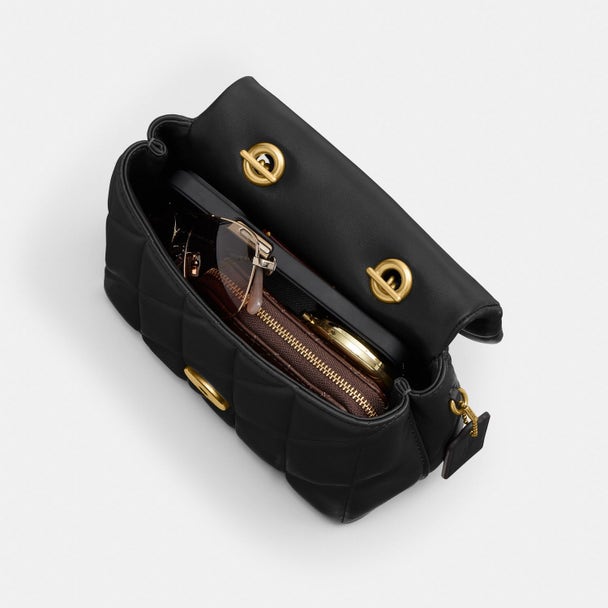 Coach Quilted Tabby 20 shoulder bag in brown nappa leather