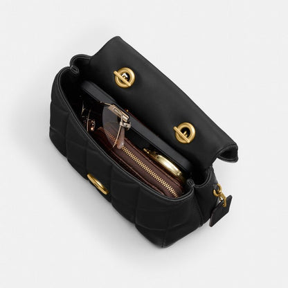 Coach Quilted Tabby 20 shoulder bag in brown nappa leather