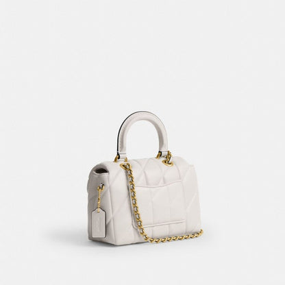 Coach Quilted Tabby 20 shoulder bag in brown nappa leather