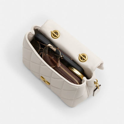 Coach Quilted Tabby 20 shoulder bag in brown nappa leather