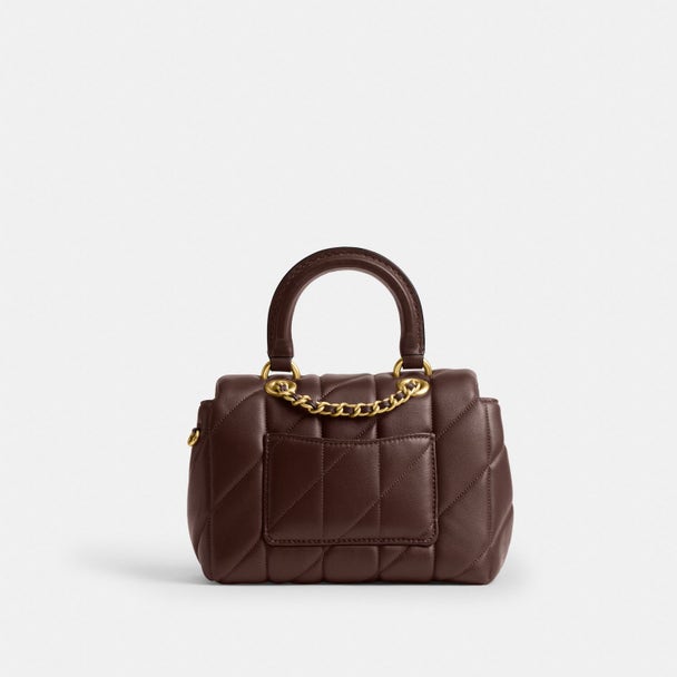 Coach Quilted Tabby 20 shoulder bag in brown nappa leather