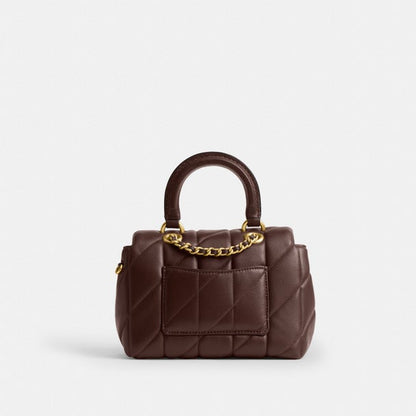 Coach Quilted Tabby 20 shoulder bag in brown nappa leather