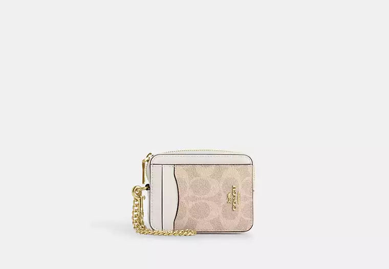Zip Card Case In Signature Canvas